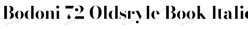 Bodoni 72 Oldsryle Book ltalic字体转换